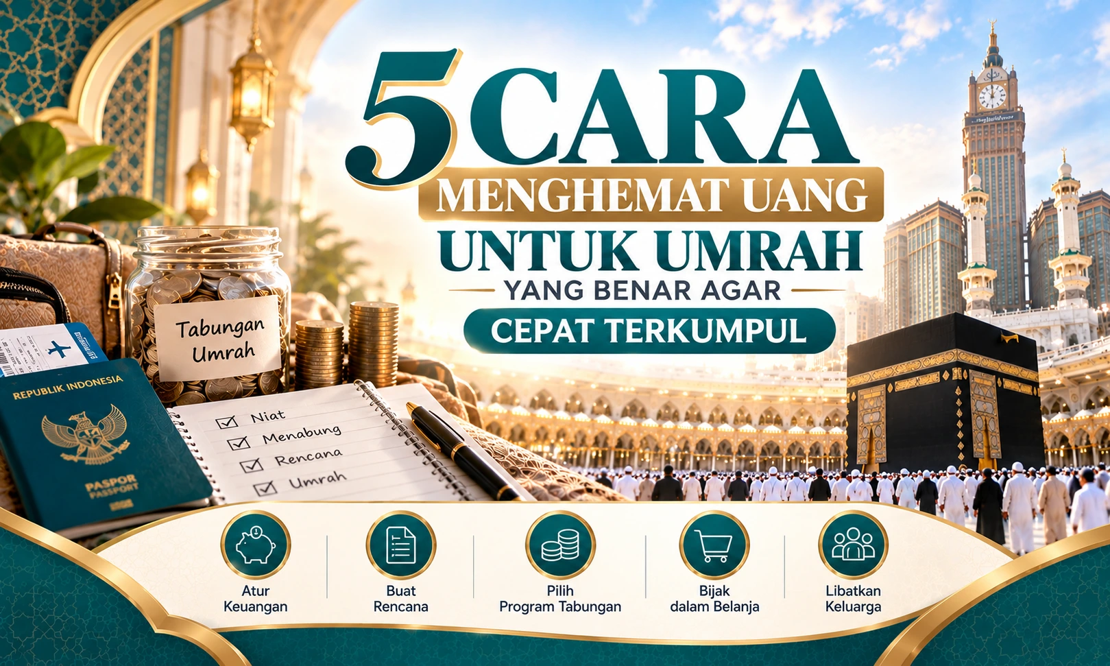 5 CARA MENGHEMAT UNTUK UMRAH YANG BENAR AGAR CEPAT TERKUMPUL